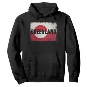 Greenland Pride Patriotic Greenlander Heritage Vintage Flag Hoodie TS11 Black Print Your Wear