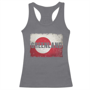 Greenland Pride Patriotic Greenlander Heritage Vintage Flag Racerback Tank Top TS11 Charcoal Print Your Wear