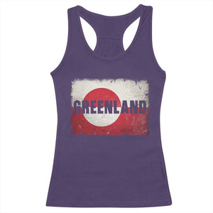 Greenland Pride Patriotic Greenlander Heritage Vintage Flag Racerback Tank Top TS11 Purple Print Your Wear