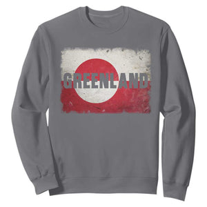 Greenland Pride Patriotic Greenlander Heritage Vintage Flag Sweatshirt TS11 Charcoal Print Your Wear