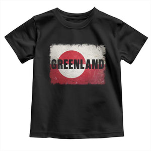 Greenland Pride Patriotic Greenlander Heritage Vintage Flag Toddler T Shirt TS11 Black Print Your Wear