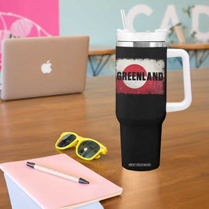 Greenland Pride Patriotic Greenlander Heritage Vintage Flag Tumbler With Handle TS11 Print Your Wear