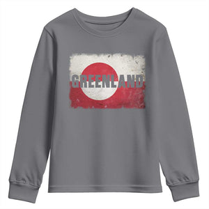 Greenland Pride Patriotic Greenlander Heritage Vintage Flag Youth Sweatshirt TS11 Charcoal Print Your Wear
