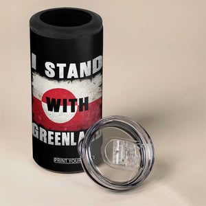 I Stand With Greenland 4 in 1 Can Cooler Tumbler Support Greenlanders Vintage Greenland Flag TS11 Print Your Wear