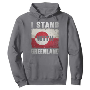 I Stand With Greenland Hoodie Support Greenlanders Vintage Greenland Flag TS11 Charcoal Print Your Wear