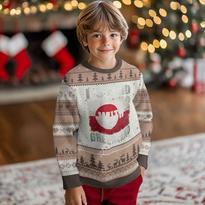 I Stand With Greenland Ugly Christmas Sweater Support Greenlanders Vintage Greenland Flag TS11 Mocha Mousse Print Your Wear