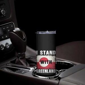 I Stand With Greenland Skinny Tumbler Support Greenlanders Vintage Greenland Flag TS11 Print Your Wear