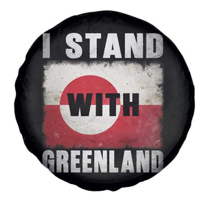 I Stand With Greenland Spare Tire Cover Support Greenlanders Vintage Greenland Flag TS11 Print Your Wear