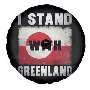 I Stand With Greenland Spare Tire Cover Support Greenlanders Vintage Greenland Flag TS11 Print Your Wear