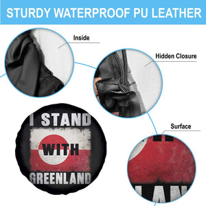 I Stand With Greenland Spare Tire Cover Support Greenlanders Vintage Greenland Flag TS11 Print Your Wear
