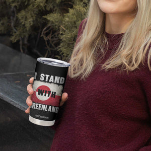 I Stand With Greenland Tumbler Cup Support Greenlanders Vintage Greenland Flag TS11 Print Your Wear