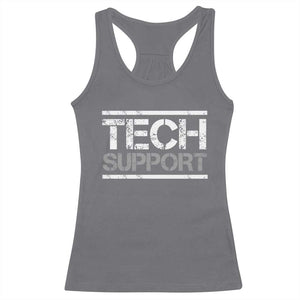 Funny Tech Support DOGE Racerback Tank Top Trump Strips TS11 Charcoal Print Your Wear