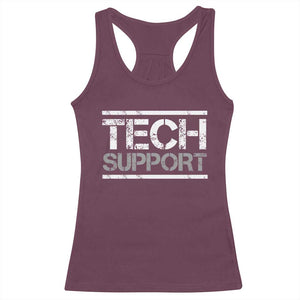 Funny Tech Support DOGE Racerback Tank Top Trump Strips TS11 Maroon Print Your Wear