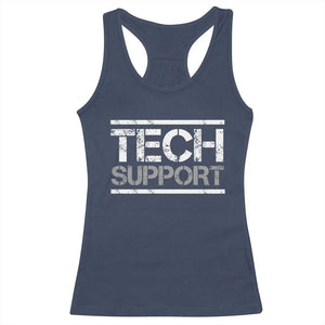 Funny Tech Support DOGE Racerback Tank Top Trump Strips TS11 Navy Print Your Wear