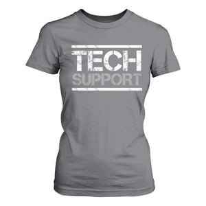 Funny Tech Support DOGE T Shirt For Women Trump Strips TS11 Charcoal Print Your Wear