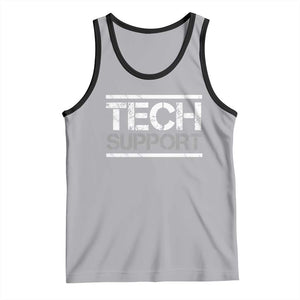 Funny Tech Support DOGE Tank Top Trump Strips TS11 Athletic Heather Black Print Your Wear