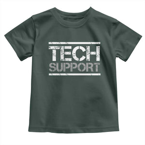 Funny Tech Support DOGE Toddler T Shirt Trump Strips TS11 Dark Forest Green Print Your Wear