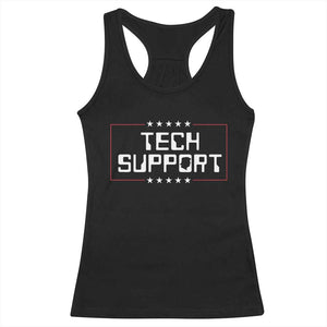 Funny Tech Support DOGE Racerback Tank Top Trump Musk Star TS11 Black Print Your Wear