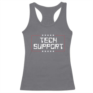Funny Tech Support DOGE Racerback Tank Top Trump Musk Star TS11 Charcoal Print Your Wear