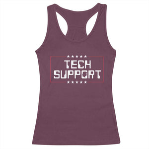 Funny Tech Support DOGE Racerback Tank Top Trump Musk Star TS11 Maroon Print Your Wear