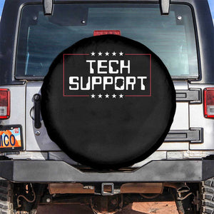 Funny Tech Support DOGE Spare Tire Cover Trump Musk Star TS11 No hole Black Print Your Wear