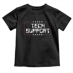 Funny Tech Support DOGE Toddler T Shirt Trump Musk Star TS11 Black Print Your Wear