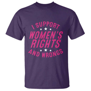 Funny I Support Women's Rights And Wrongs T Shirt Feminist Star TS11 Purple Print Your Wear