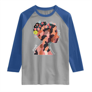 International Women's Day Raglan Shirt Justice Strength Empowerment Feminist TS11 Sport Gray Royal Print Your Wear