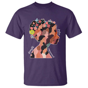 International Women's Day T Shirt Justice Strength Empowerment Feminist TS11 Purple Print Your Wear