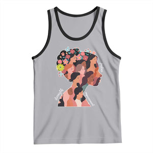 International Women's Day Tank Top Justice Strength Empowerment Feminist TS11 Athletic Heather Black Print Your Wear