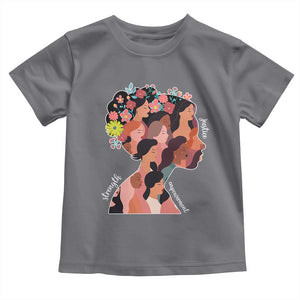 International Women's Day Toddler T Shirt Justice Strength Empowerment Feminist TS11 Charcoal Print Your Wear