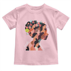 International Women's Day Toddler T Shirt Justice Strength Empowerment Feminist TS11 Light Pink Print Your Wear
