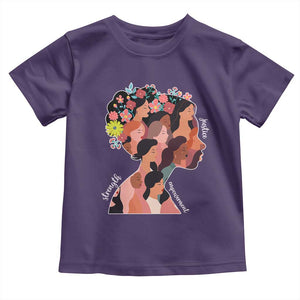 International Women's Day Toddler T Shirt Justice Strength Empowerment Feminist TS11 Purple Print Your Wear