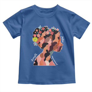 International Women's Day Toddler T Shirt Justice Strength Empowerment Feminist TS11 Royal Blue Print Your Wear