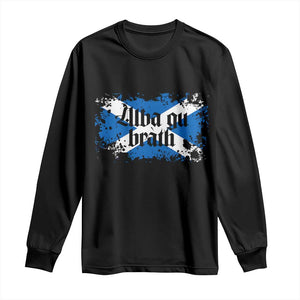 Alba Gu Brath Long Sleeve Shirt Vintage Scottish Scotland Flag Saltire TS11 Black Print Your Wear
