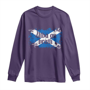 Alba Gu Brath Long Sleeve Shirt Vintage Scottish Scotland Flag Saltire TS11 Purple Print Your Wear