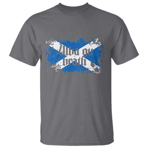 Alba Gu Brath T Shirt Vintage Scottish Scotland Flag Saltire TS11 Charcoal Print Your Wear