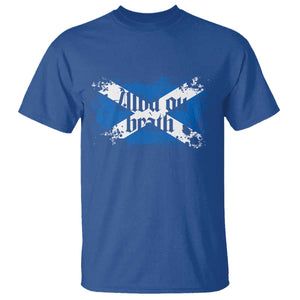 Alba Gu Brath T Shirt Vintage Scottish Scotland Flag Saltire TS11 Royal Blue Print Your Wear