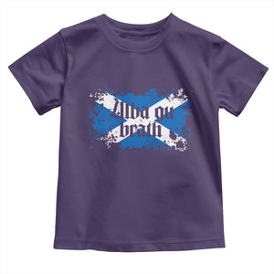 Alba Gu Brath Toddler T Shirt Vintage Scottish Scotland Flag Saltire TS11 Purple Print Your Wear