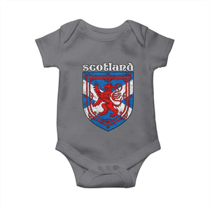 Scottish Pride Baby Onesie Scottish Rampant Lion Flag Scotland Coat of Arms TS11 Charcoal Print Your Wear