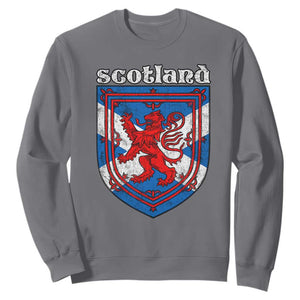 Scottish Pride Sweatshirt Scottish Rampant Lion Flag Scotland Coat of Arms TS11 Charcoal Print Your Wear