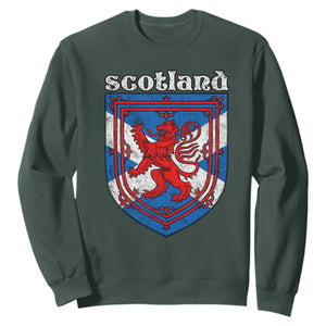 Scottish Pride Sweatshirt Scottish Rampant Lion Flag Scotland Coat of Arms TS11 Dark Forest Green Print Your Wear