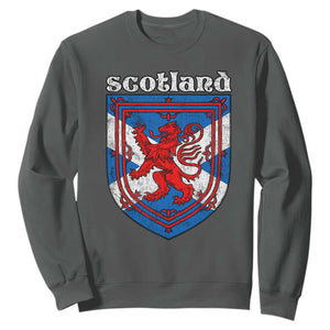 Scottish Pride Sweatshirt Scottish Rampant Lion Flag Scotland Coat of Arms TS11 Dark Heather Print Your Wear