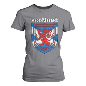 Scottish Pride T Shirt For Women Scottish Rampant Lion Flag Scotland Coat of Arms TS11 Charcoal Print Your Wear
