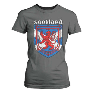 Scottish Pride T Shirt For Women Scottish Rampant Lion Flag Scotland Coat of Arms TS11 Dark Heather Print Your Wear