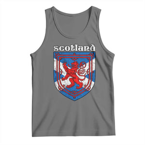 Scottish Pride Tank Top Scottish Rampant Lion Flag Scotland Coat of Arms TS11 Black Heather Print Your Wear