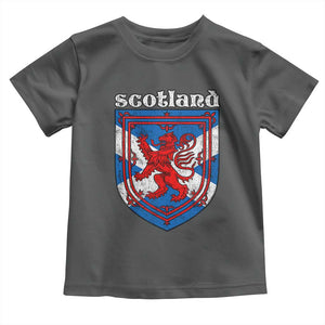 Scottish Pride Toddler T Shirt Scottish Rampant Lion Flag Scotland Coat of Arms TS11 Dark Heather Print Your Wear