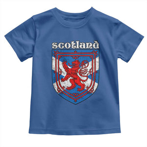Scottish Pride Toddler T Shirt Scottish Rampant Lion Flag Scotland Coat of Arms TS11 Royal Blue Print Your Wear
