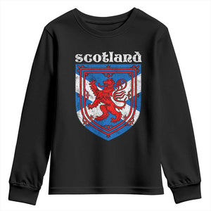 Scottish Pride Youth Sweatshirt Scottish Rampant Lion Flag Scotland Coat of Arms TS11 Black Print Your Wear