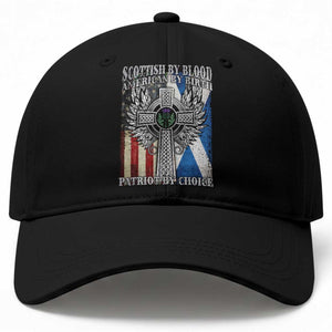 Scottish American Baseball Cap Scottish By Blood American By Birth Patriot By Choice TS11 Print Your Wear